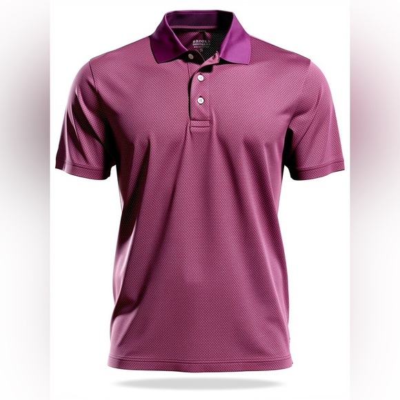 Brooks Brothers Other - Brooks Brothers Men's Small Polo Shirt Maroon Micro-Dot Stretch Golf Performance